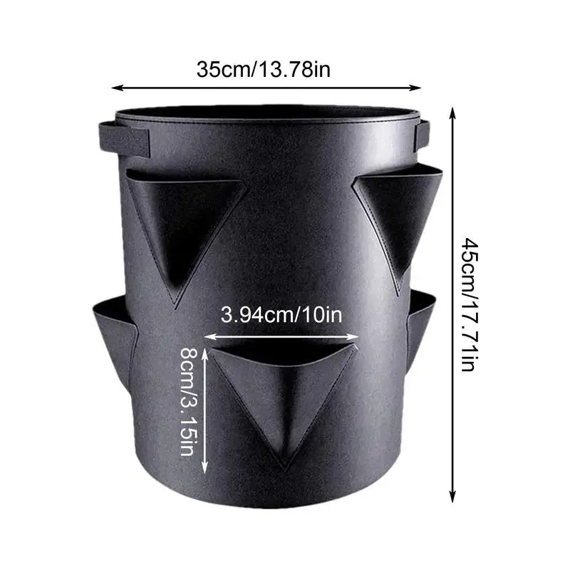 Multi-Mouth Grow Bag 7 Gallons Strawberry Tomato Planting Bags Reusable Gardens Balconies Flower Herb Planter