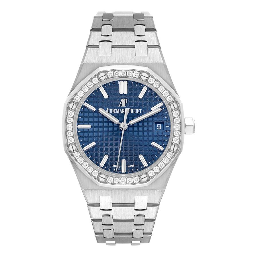 Audemars Piguet Royal Oak 37mm Steel Diamond Mens Watch 15451ST