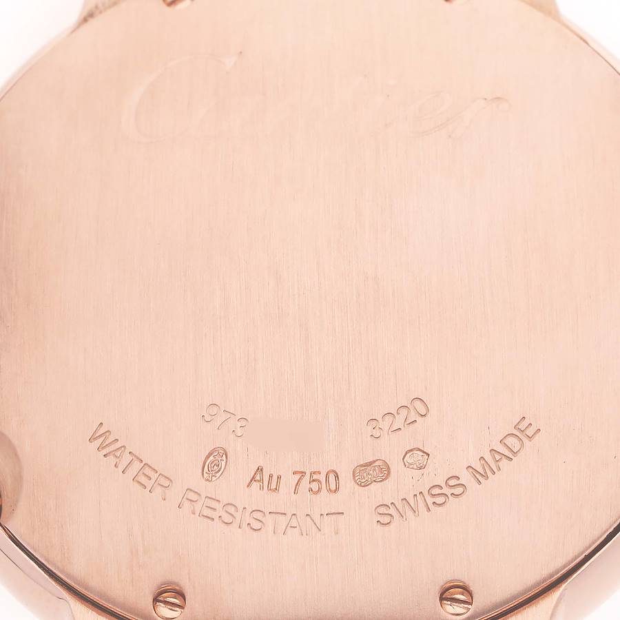 Cartier Ballon Bleu Mother of Pearl Rose Gold Diamond Watch WE902018