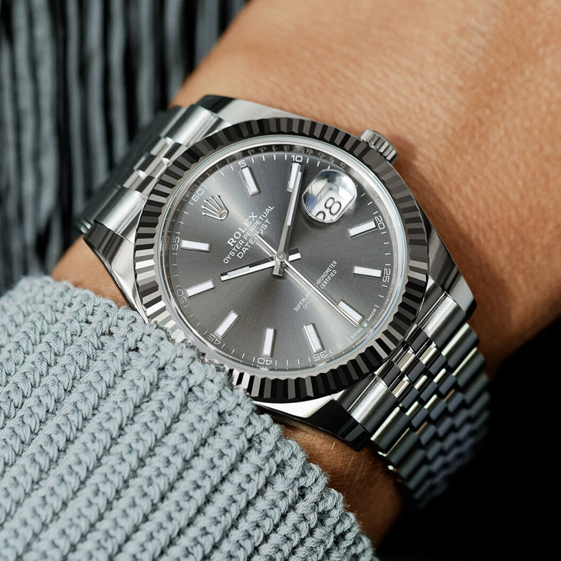 Rolex datejust 41 jubilee bracelet and white gold rhodium M126334-0014