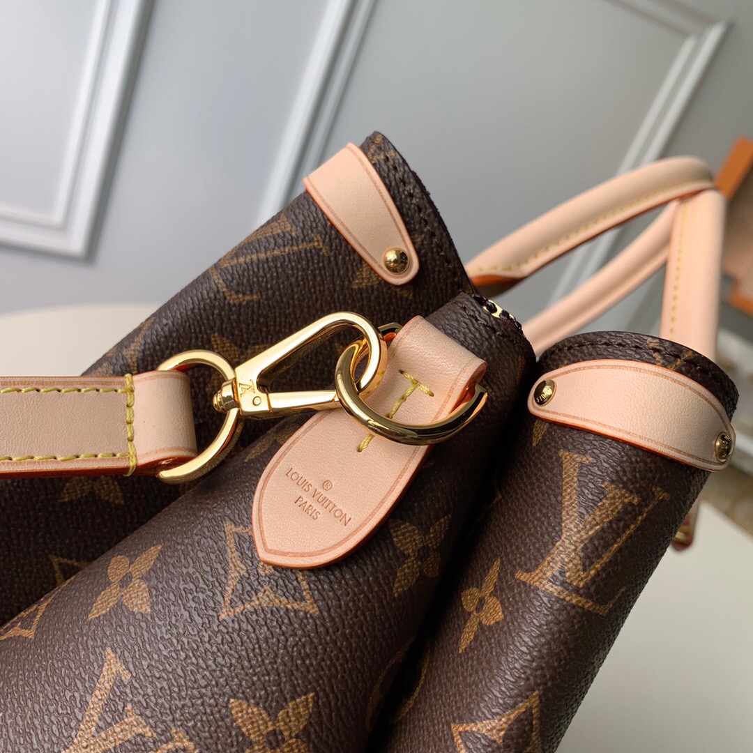 Louis Vuitton Soufflot MM Monogram Canvas Handle Bag Pink 36cm M44816