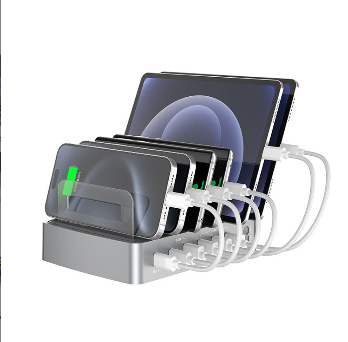 Multi Device Charging Dock Station for Phones and Tablets