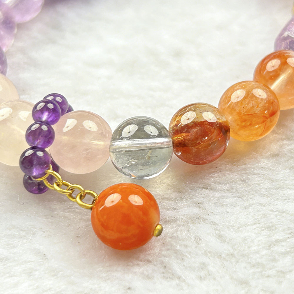 10mm Multi-Crystal Healing Bracelet | Balance, Protection & Abundance Energy
