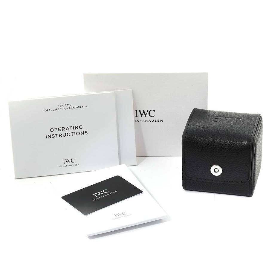 IWC Portuguese Chronograph White Dial Steel Mens Watch IW371620