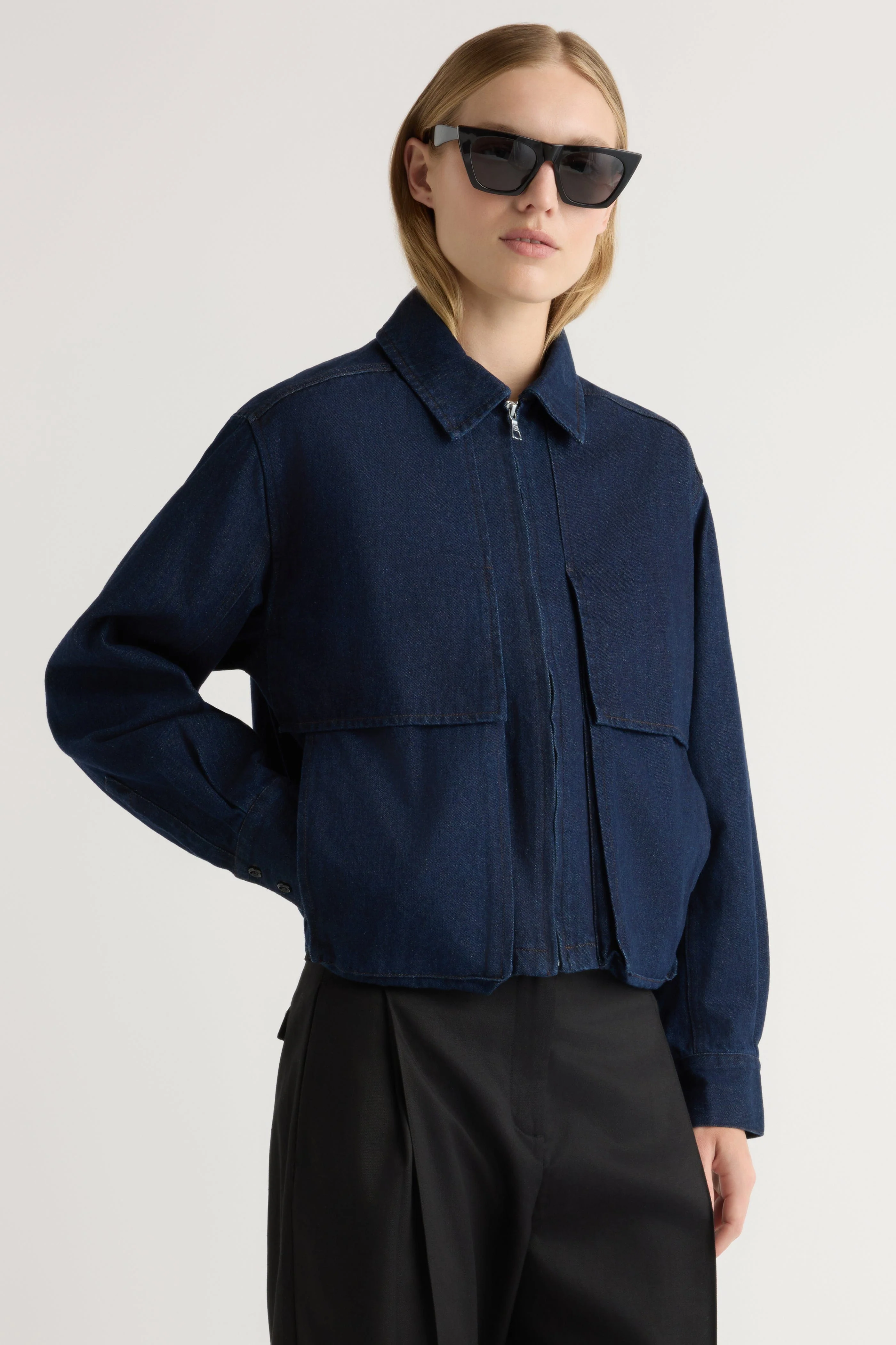 Cooper Denim Bomber Jacket