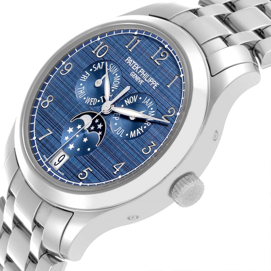 Patek Philippe Complications Annual Calendar Moonphase Steel Mens Watch 4947