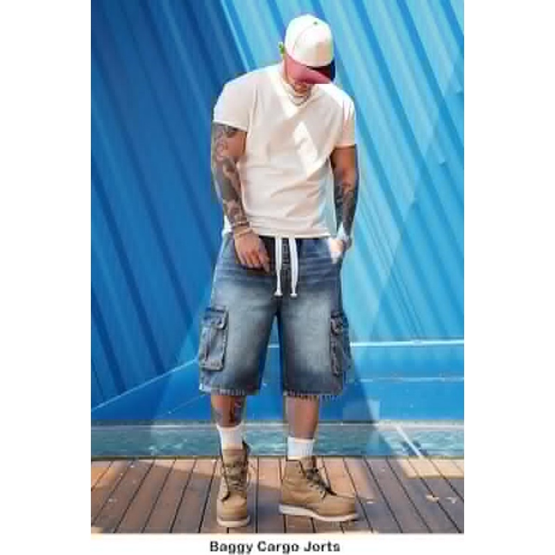 Mens Baggy Jean Shorts