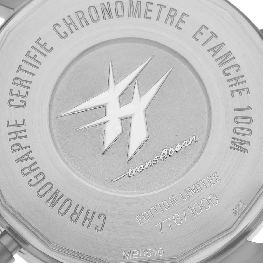 Breitling Transocean Unitime Pilot Black Dial Steel Watch MB0510