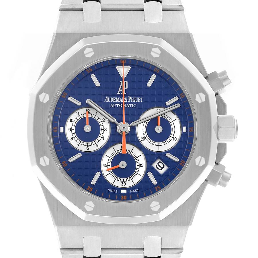 Audemars Piguet Royal Oak 39mm Blue Dial Steel Mens Watch 26300ST