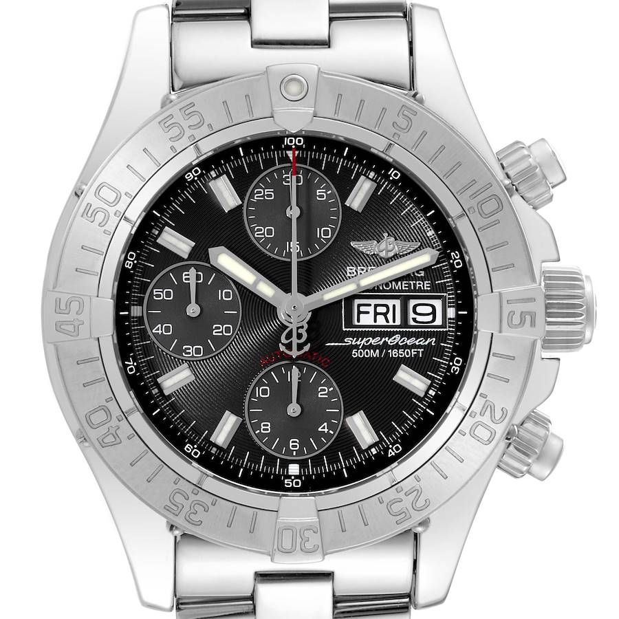 Breitling Aeromarine Superocean Gray Dial Steel Mens Watch A13340
