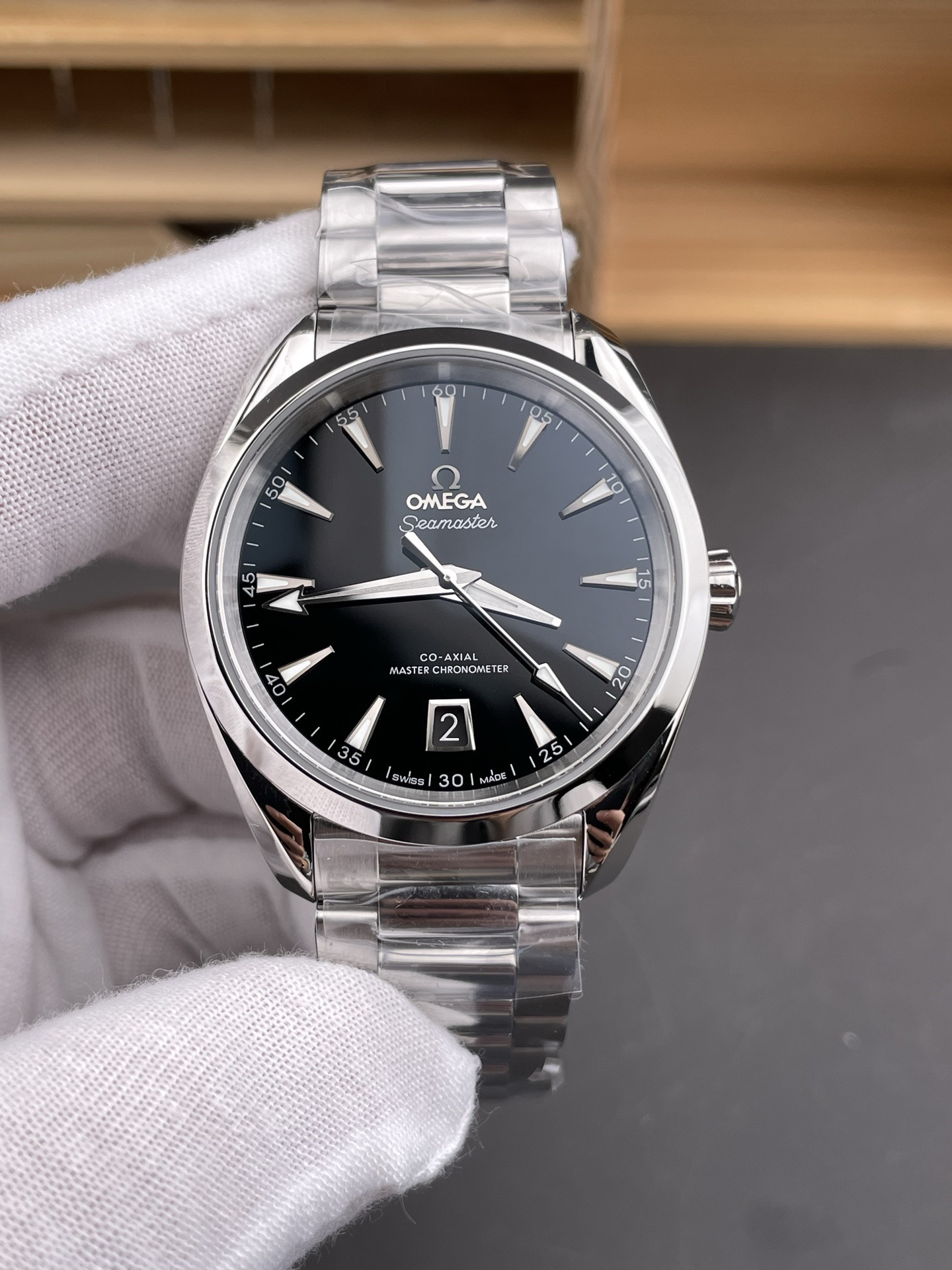 Seamaster 150, Black MOP Dial 38mm