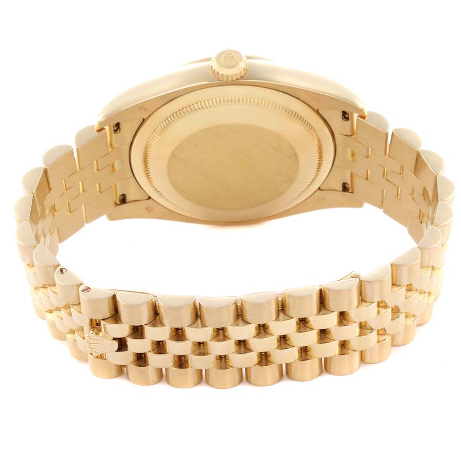 Rolex Datejust Yellow Gold Mother of Pearl Diamond Dial Mens Watch 116238