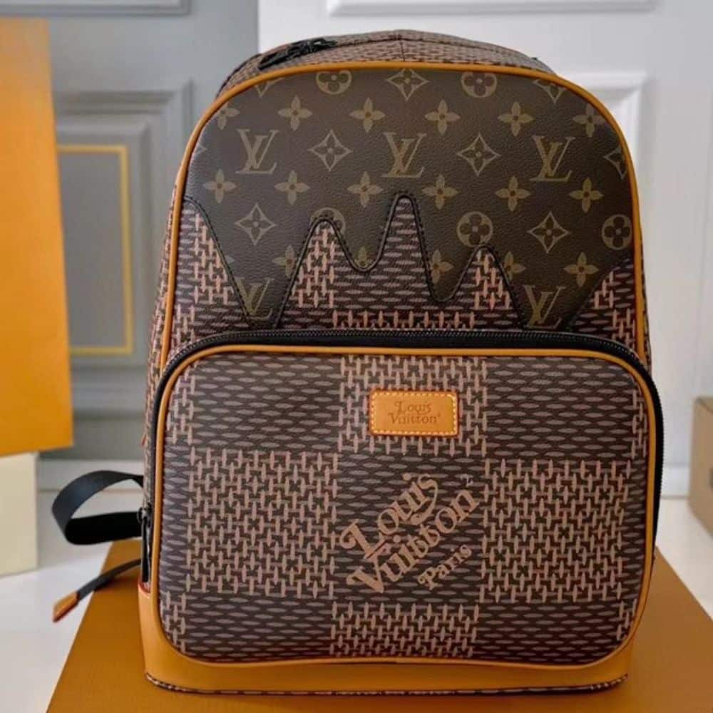 Louis Vuitton Nigo Monogram Reverse Canvas Backpack Brown 29Cm