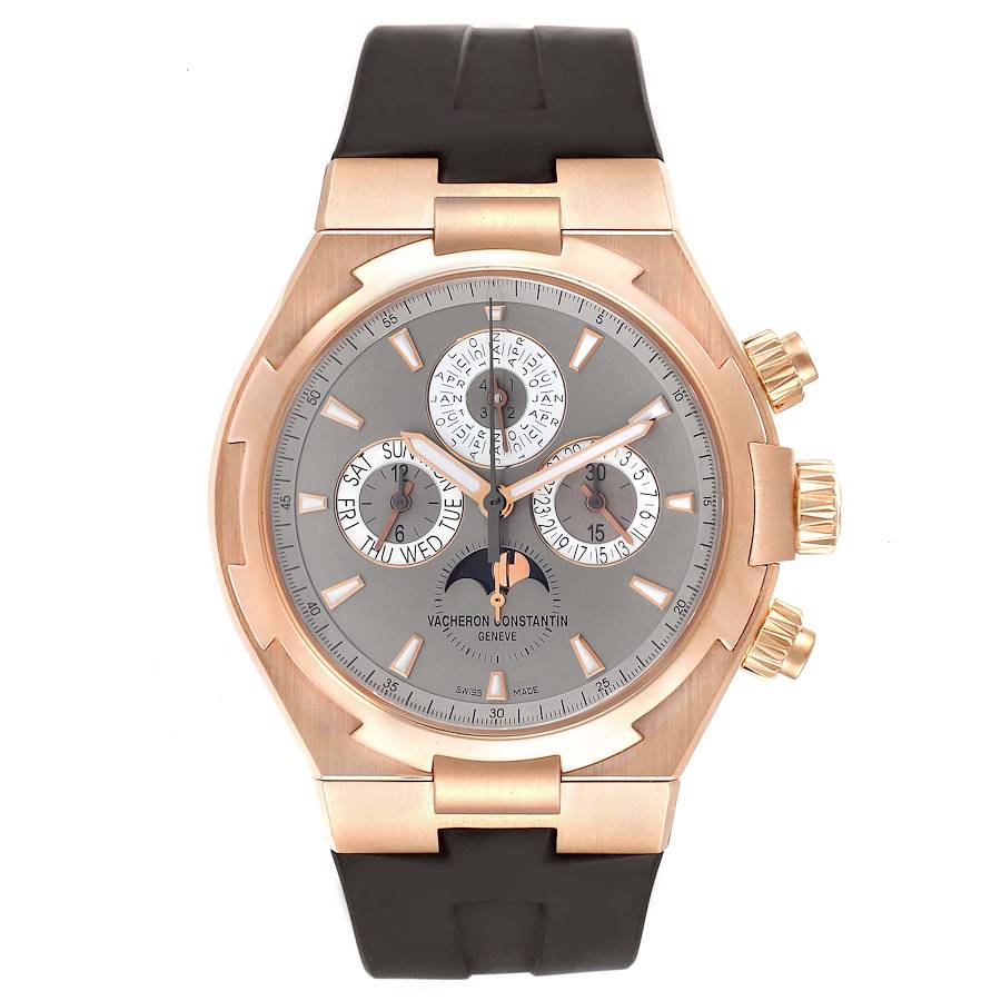 Vacheron Constantin Overseas Perpetual Calendar Rose Gold Mens Watch 49020