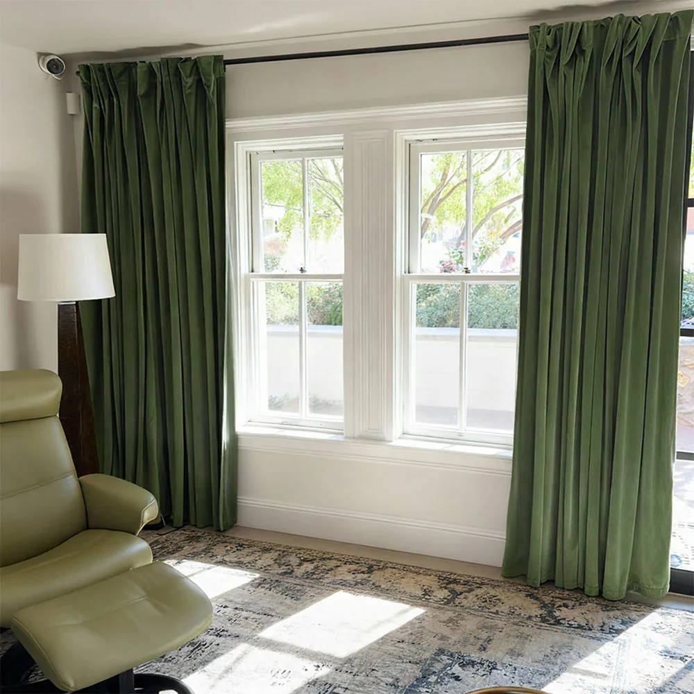 Custom Velvet Luxury Blackout Curtains  (2 Panels) - Back Tab & Rod Pocket
