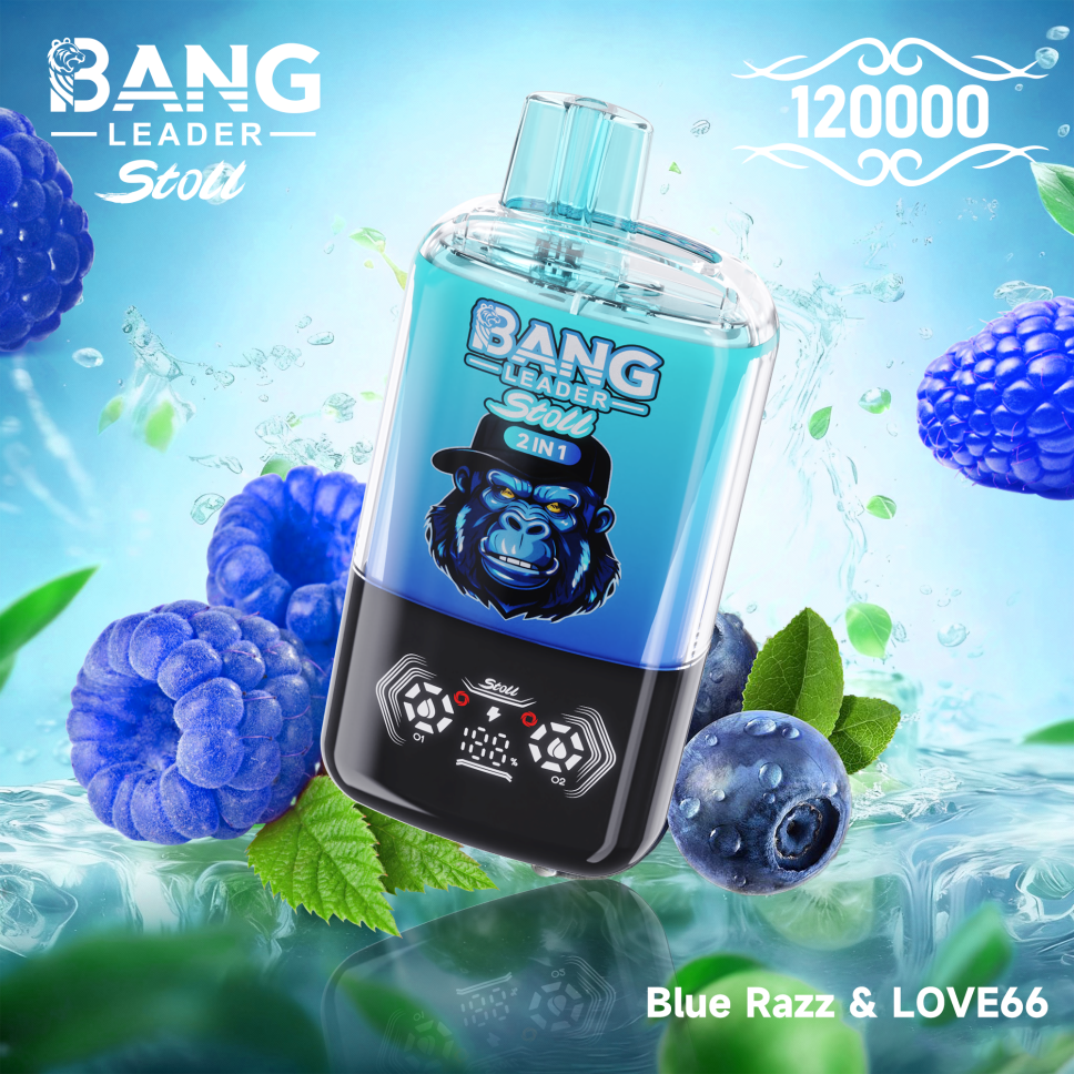 Bang Leader Stoll 120K Puffs 2-in-1 Prefilled Vape Device - Dual Flavour, Rechargeable, 650mAh
