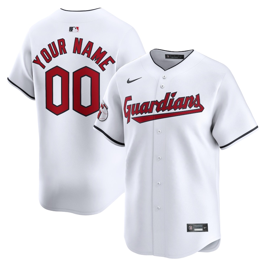 Cleveland Guardians Youth Home Limited Custom Jersey White