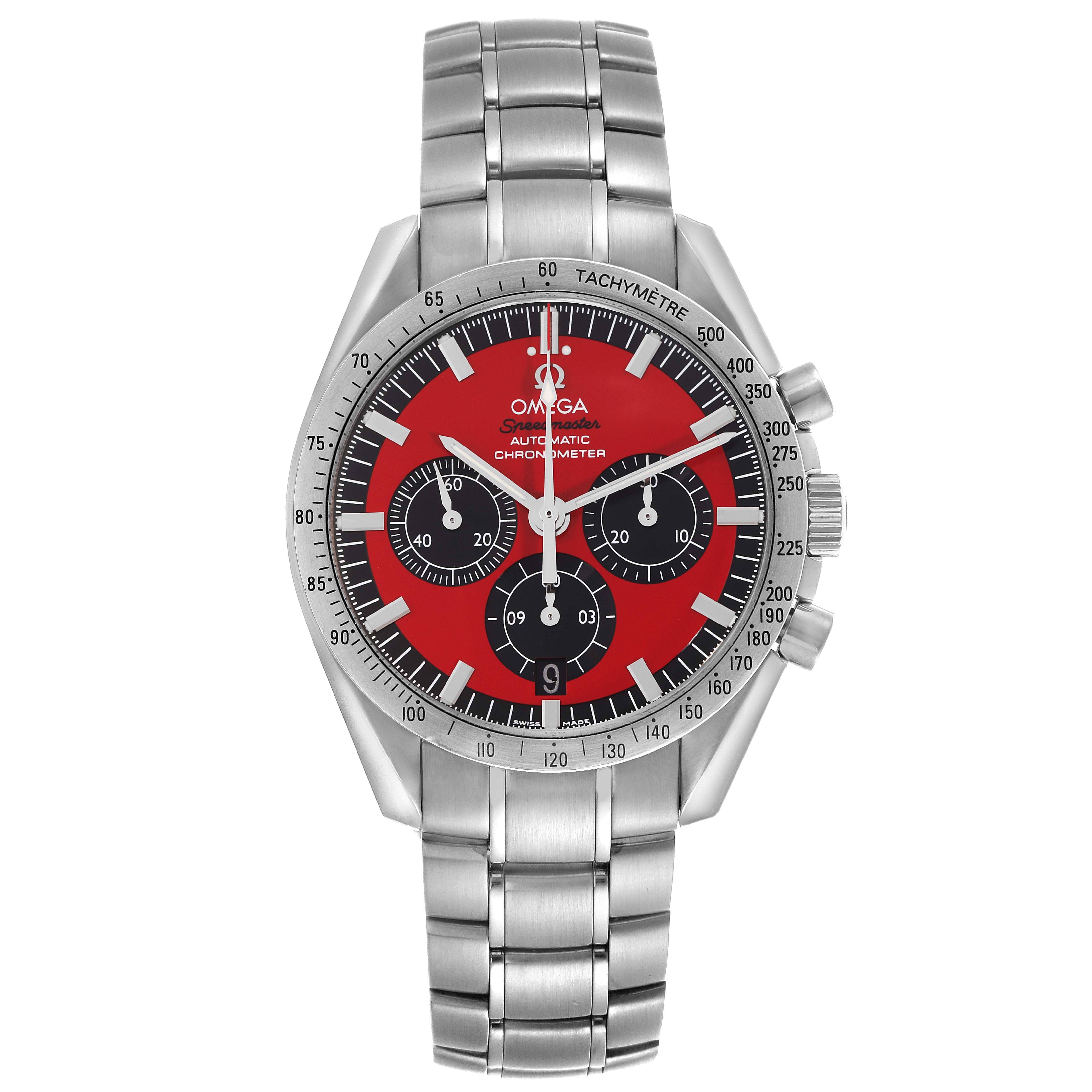 Omega Speedmaster Schumacher Legend Red LE Steel Mens Watch 42.0 MM 3506.61.00