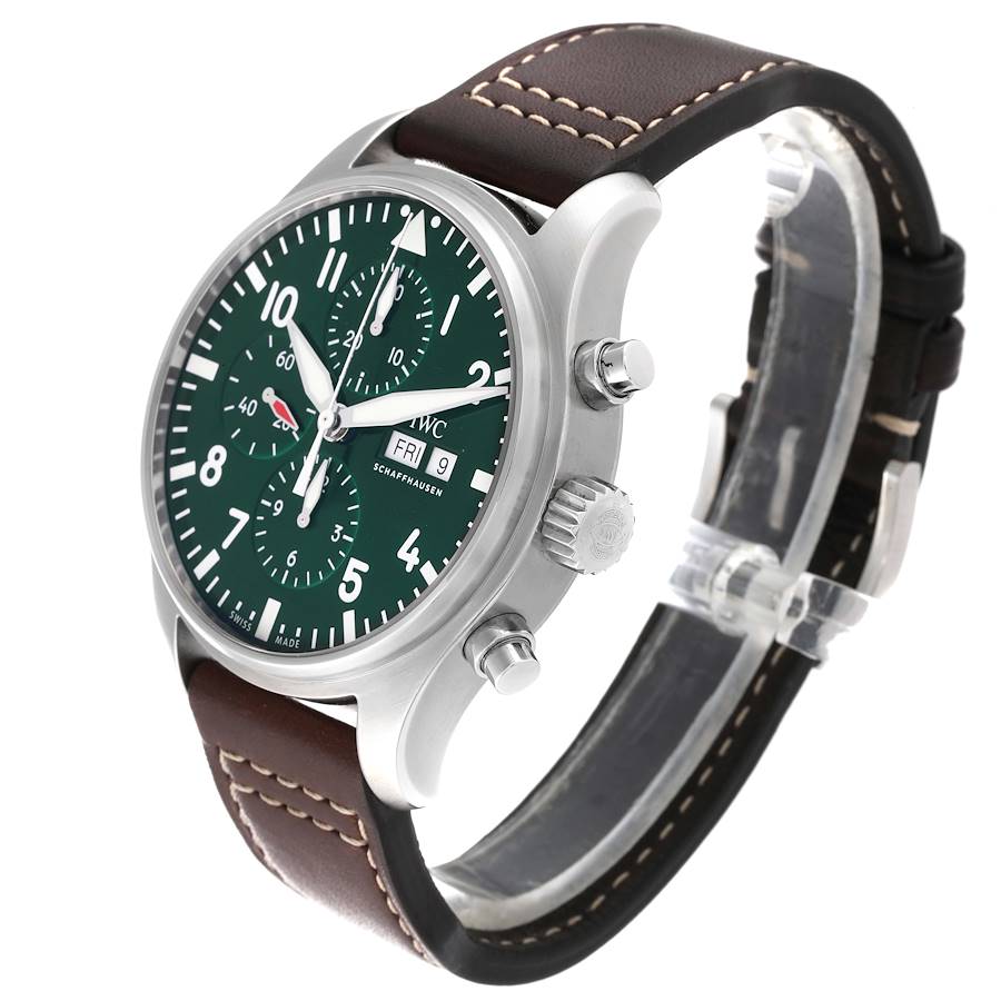 IWC Pilot Racing Green Dial Chronograph LE Mens Steel Watch IW377726
