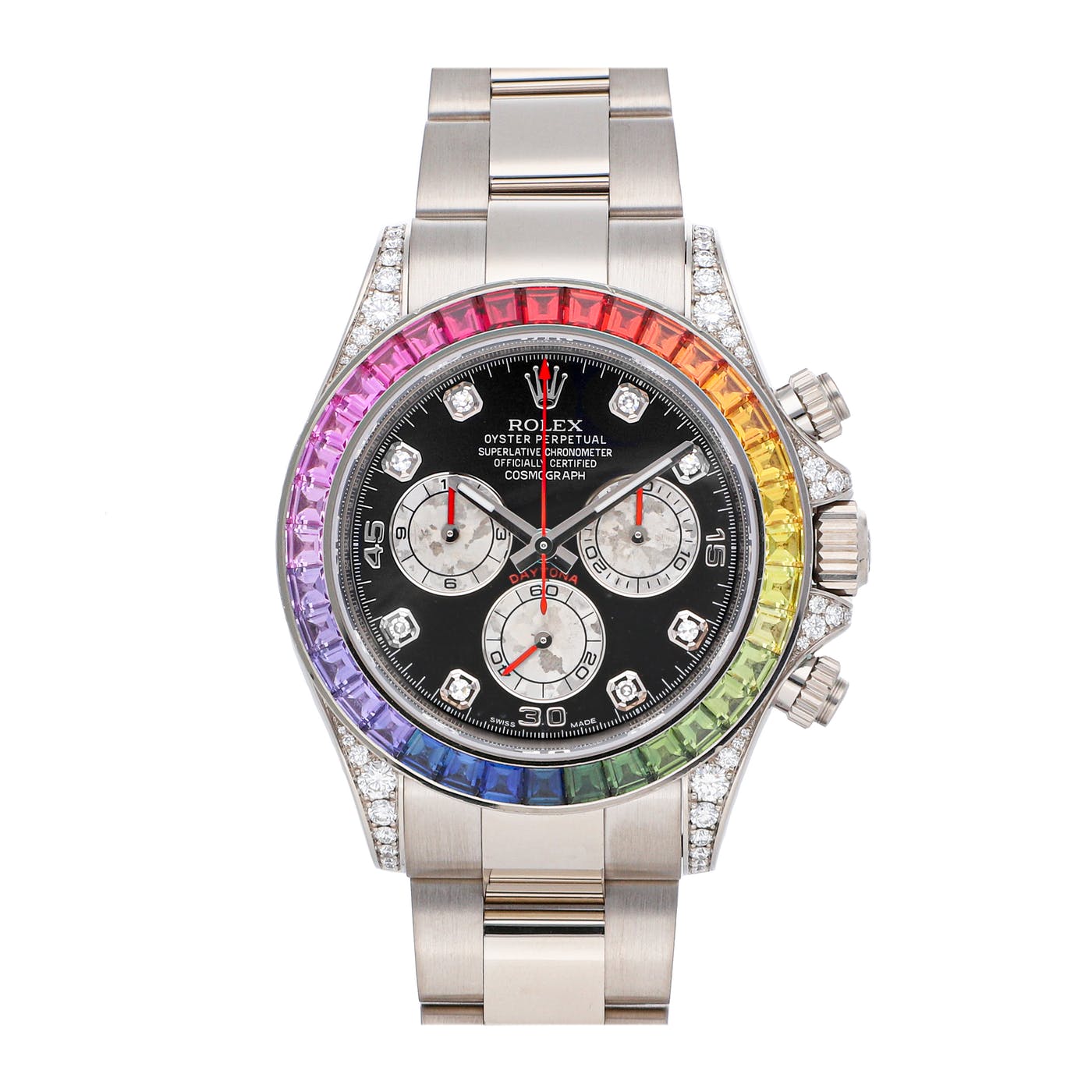 Rolex Cosmograph Daytona 116595RBOW 40mm Everose Gold Rainbow Sapphire Watch
