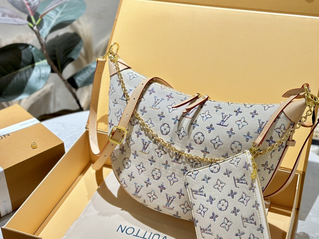Louis Vuitton Loop Hobo Monogram Bag Multicolor Beige 38Cm