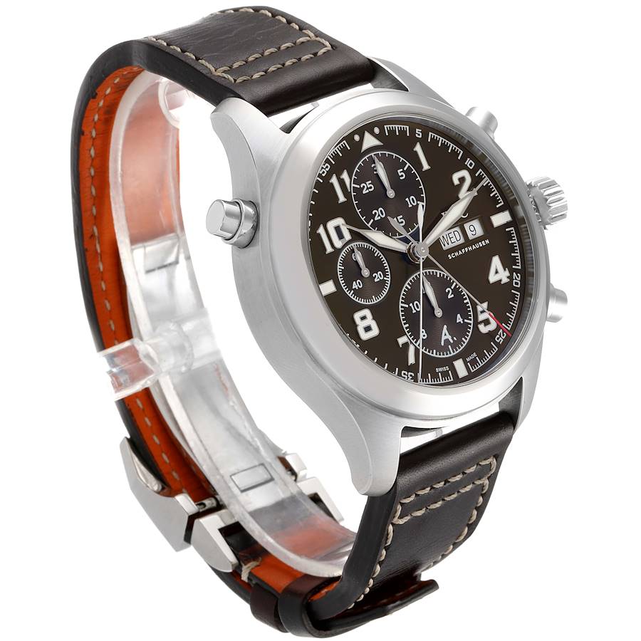 IWC Spitfire Pilot Saint Exupery Rattrapante Mens Watch IW371808