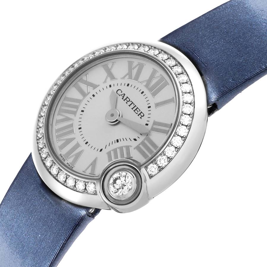 Cartier Ballon Blanc Steel Diamond Ladies Watch W4BL0002