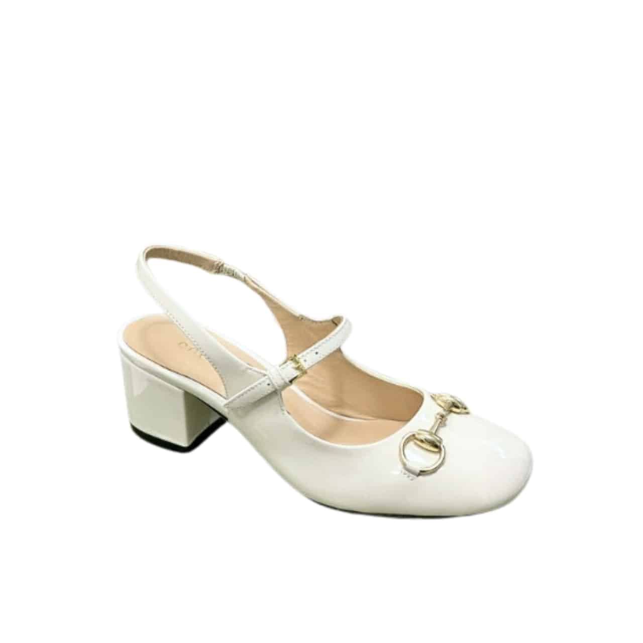Gucci Women’s Horsebit Pump White Leather