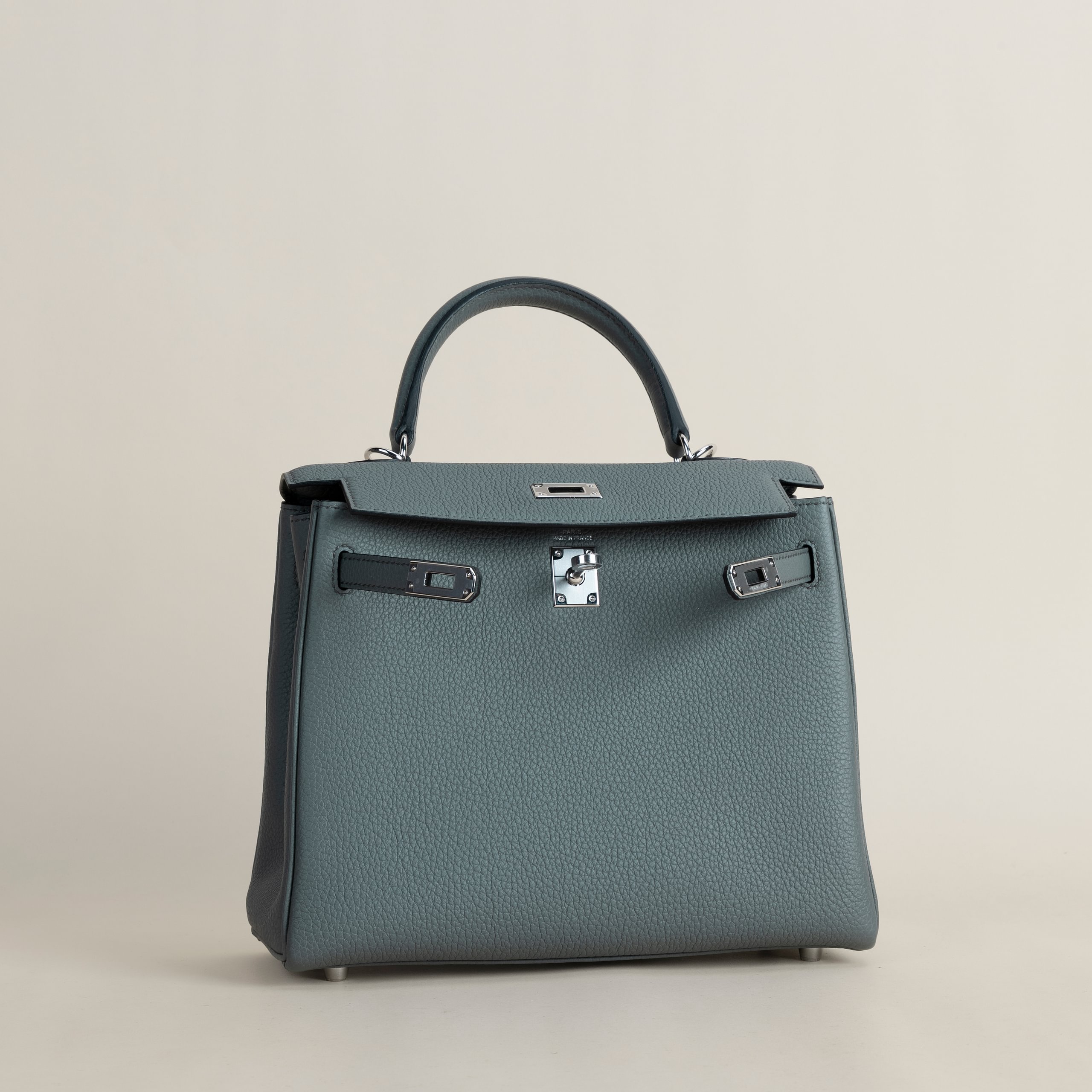 Kelly 25 togo vert amande PHW