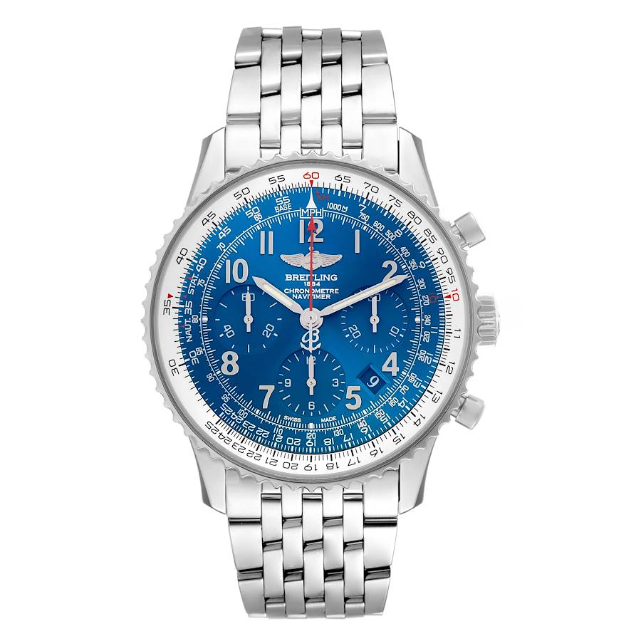 Breitling Navitimer 01 Blue Dial LE Steel Mens Watch AB0121