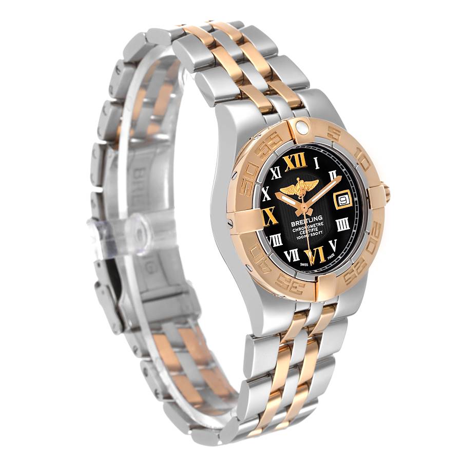 Breitling Galactic 30 Steel Rose Gold Diamond Womens Watch C71340