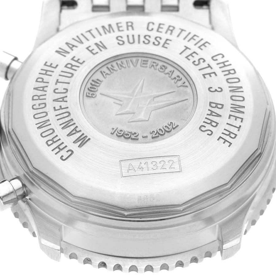 Breitling Navitimer 50th Anniversary Silver Dial Mens Watch A41322