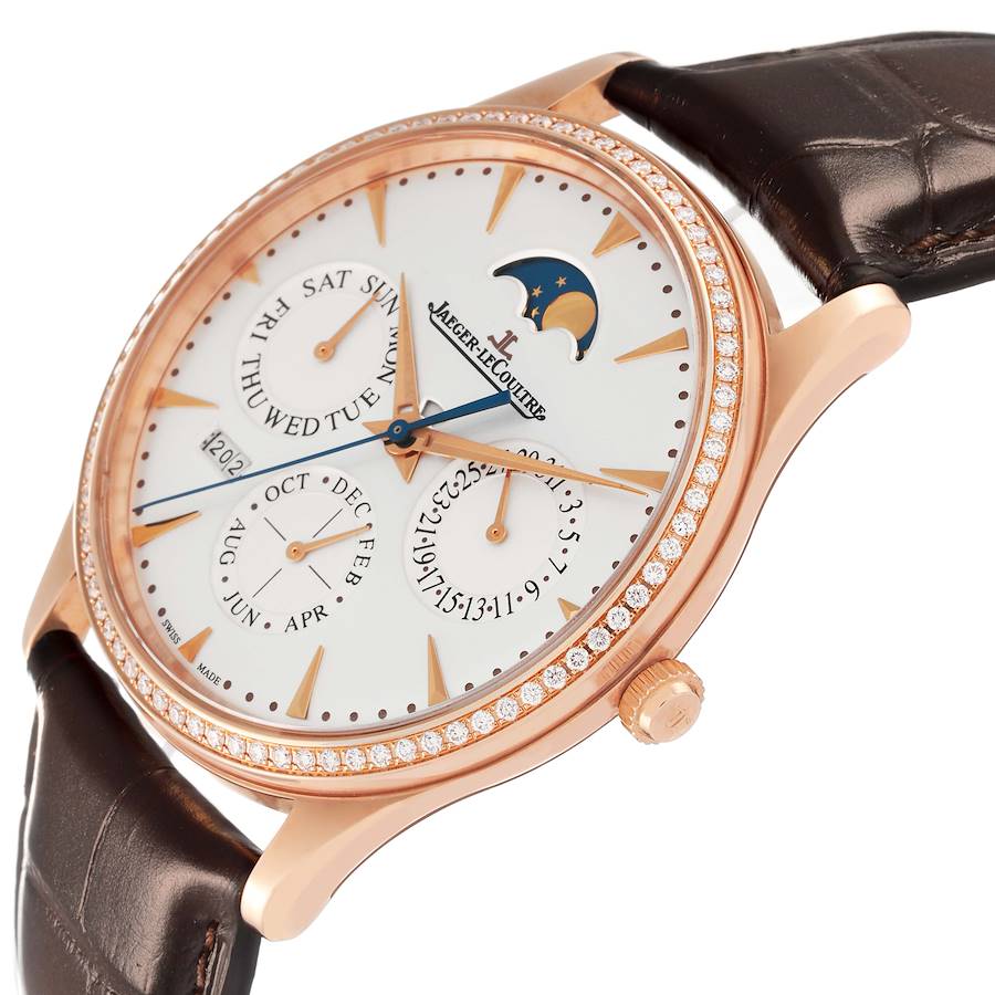 Jaeger LeCoultre Master Rose Gold Diamond Watch 176.2.21.S Q1302501