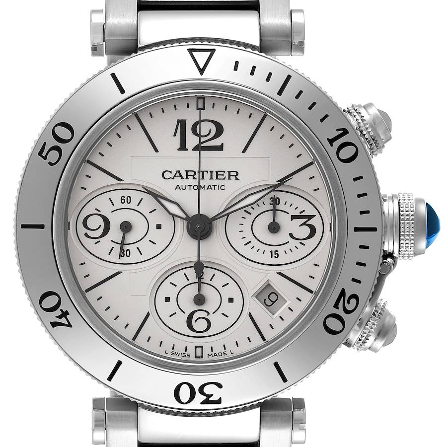 Cartier Pasha Seatimer Chronograph Steel Mens Watch W31089M7