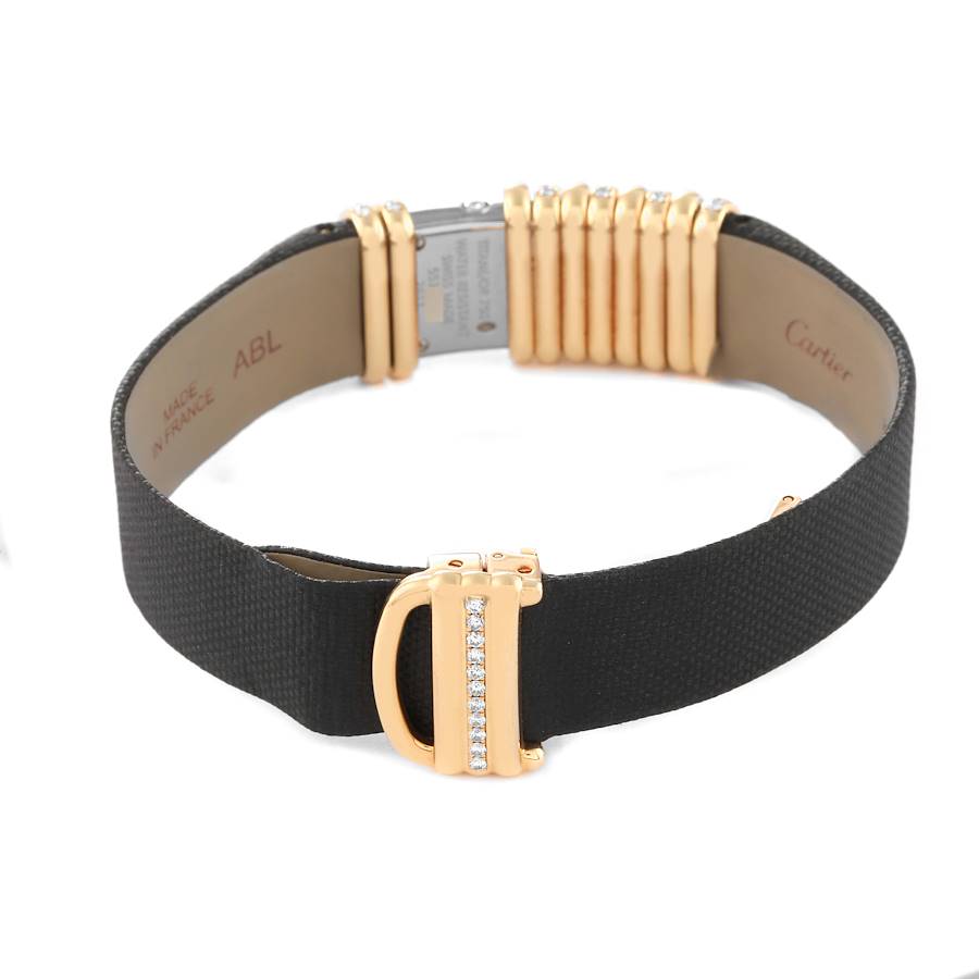 Cartier Declaration Yellow Gold Titanium Diamond Ladies Watch WT000150 Box
