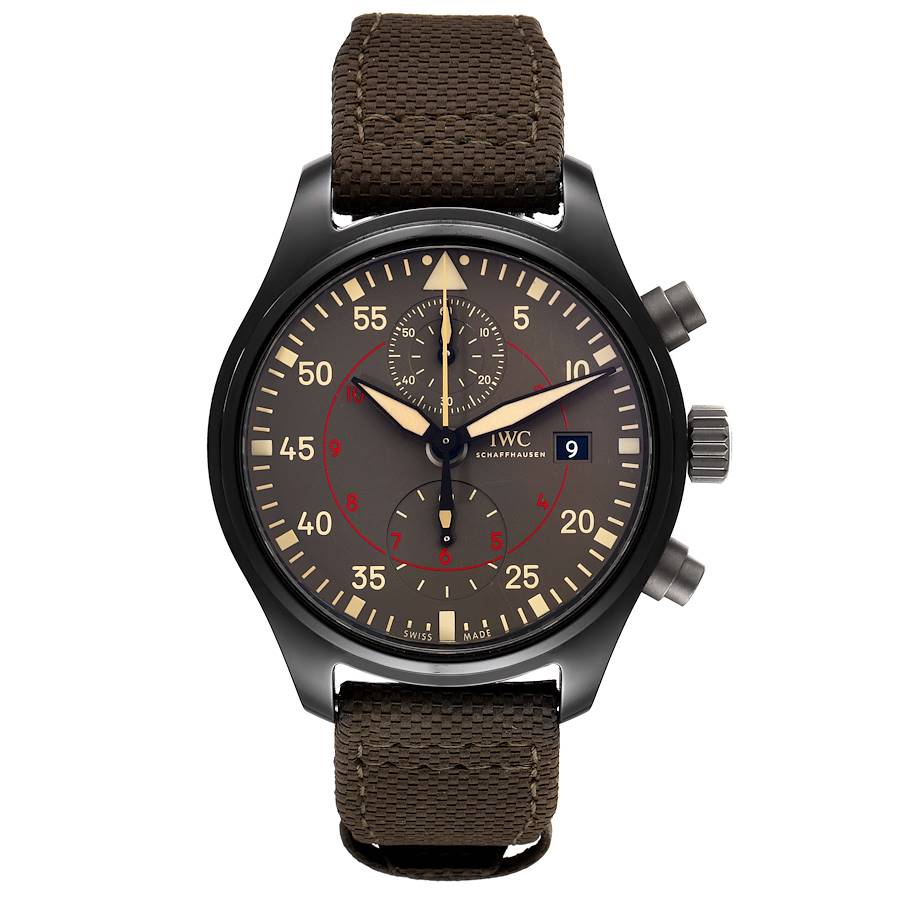 IWC Pilot Top Gun Miramar Grey Dial Ceramic Mens Watch IW389002