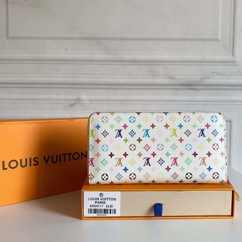 Louis Vuitton X Takashi Murakami Zippy Wallet White Multicolored 19cm M13922