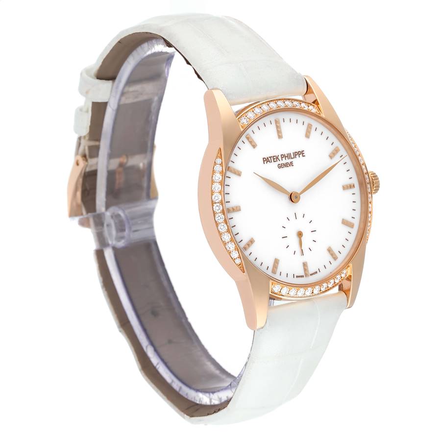Patek Philippe Calatrava Rose Gold Diamond Ladies Watch 7122