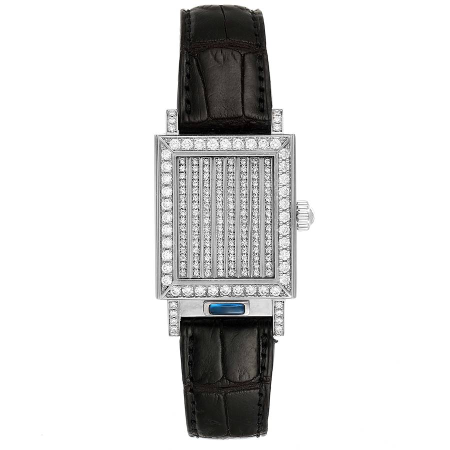 Vacheron Constantin Jalousie Shutter White Gold Diamond Ladies Watch 91002