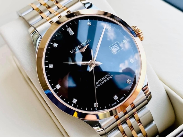 Longines Record Black Demi Rose 40mm L2.821.5.57.7