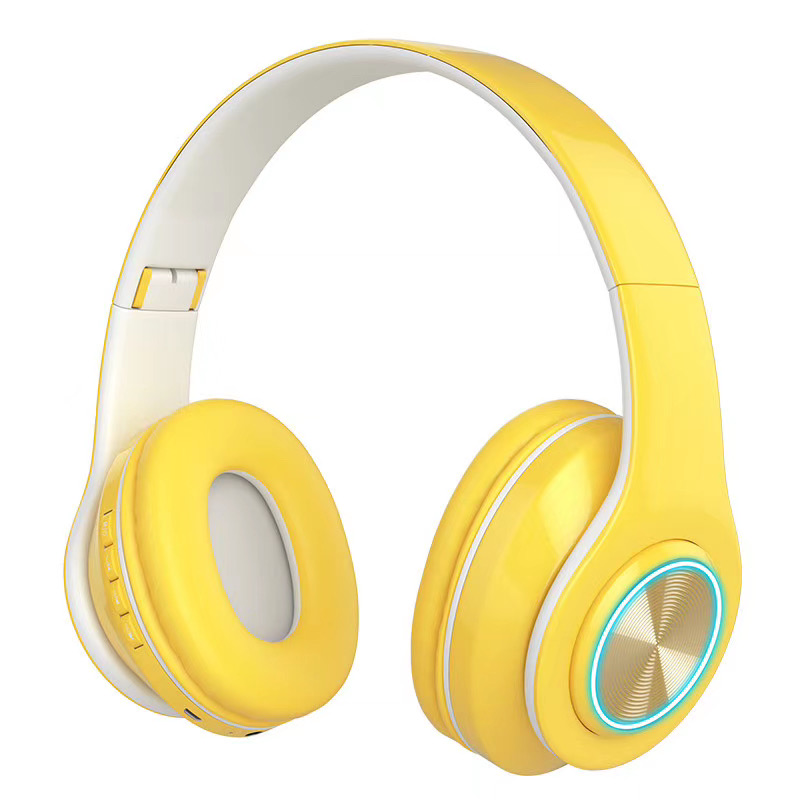 Wholesale Price Earphone Booms Stereo Sport Headphone Macaron Wireless Headset for Girl pink Wireless Headphone