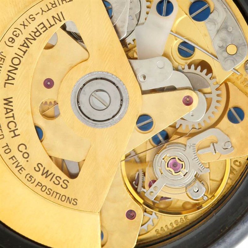 IWC Da Vinci 18K Yellow Gold Ceramic Perpetual Calendar Moonphase Watch 3755