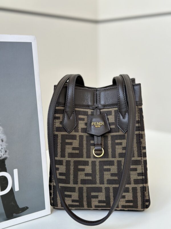 Replica Fendi Origami Small Brown Cotton