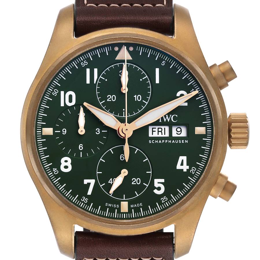 IWC Pilot Chronograph Spitfire Bronze Mens Watch IW387902