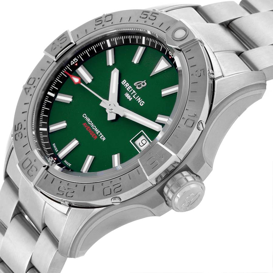Breitling Avenger 42 Green Dial Steel Mens Watch A17328