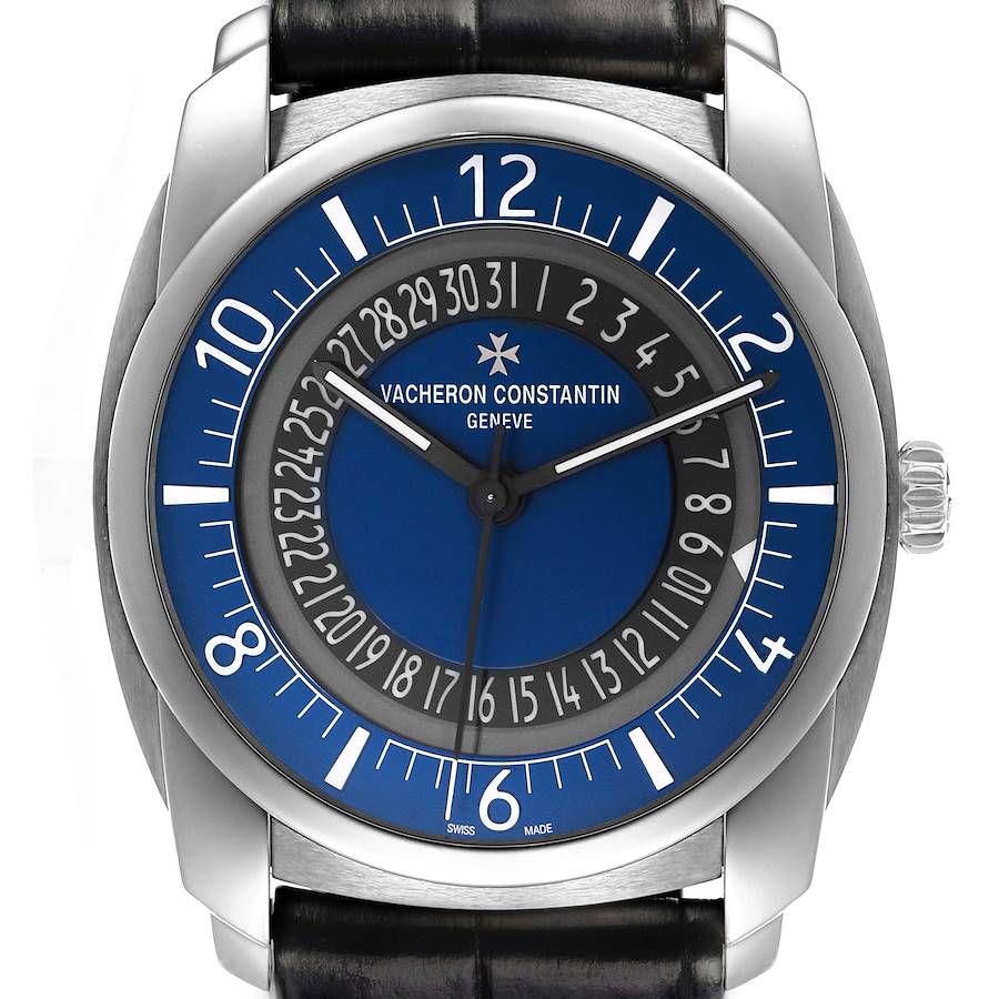 Vacheron Constantin Quai De L'ile Date Blue Dial Steel Watch 4500S