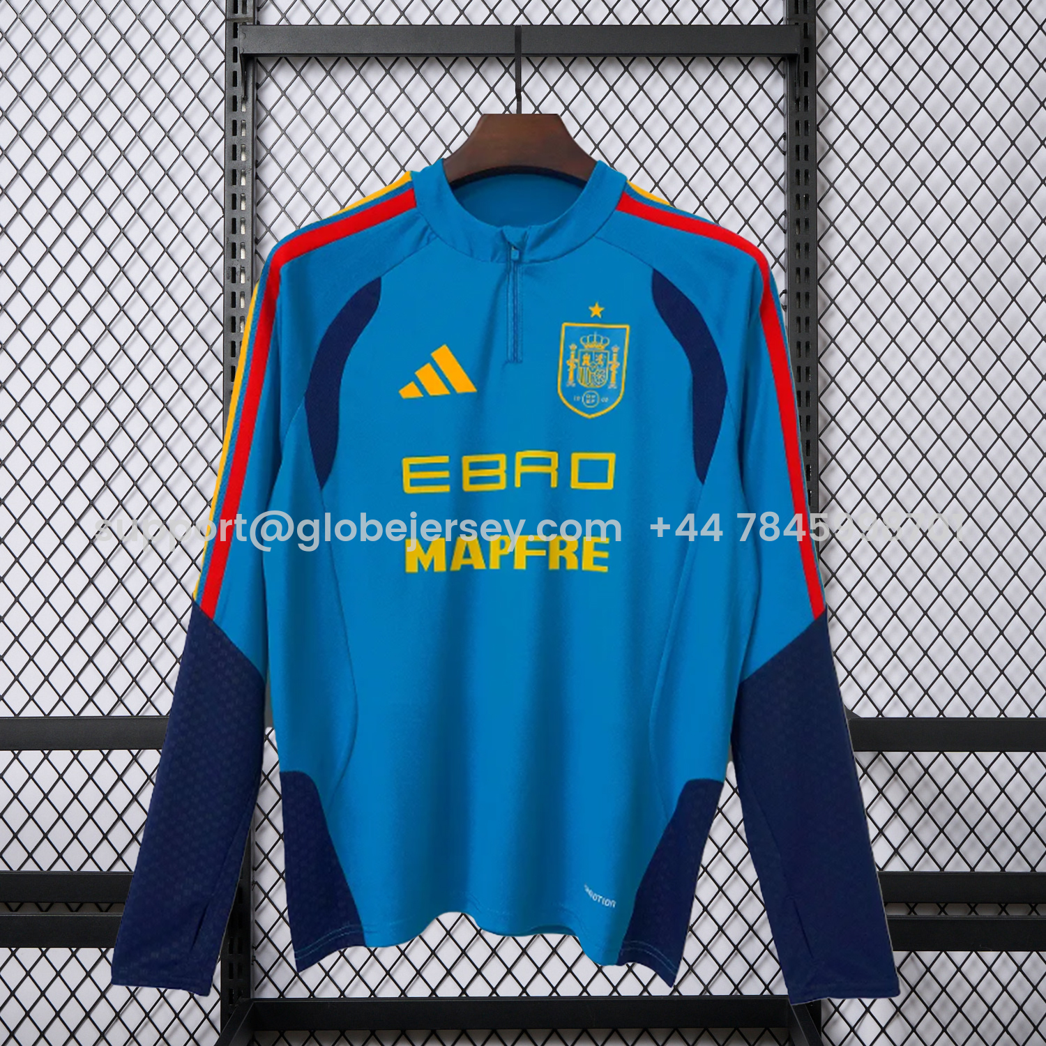 Spain 2026 Blue Long Sleeves Training Jersey - Fans Version