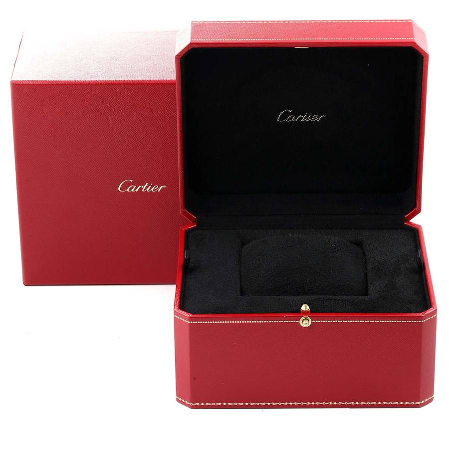 Cartier Ronde Louis White Gold Diamond Mens Watch WR000551
