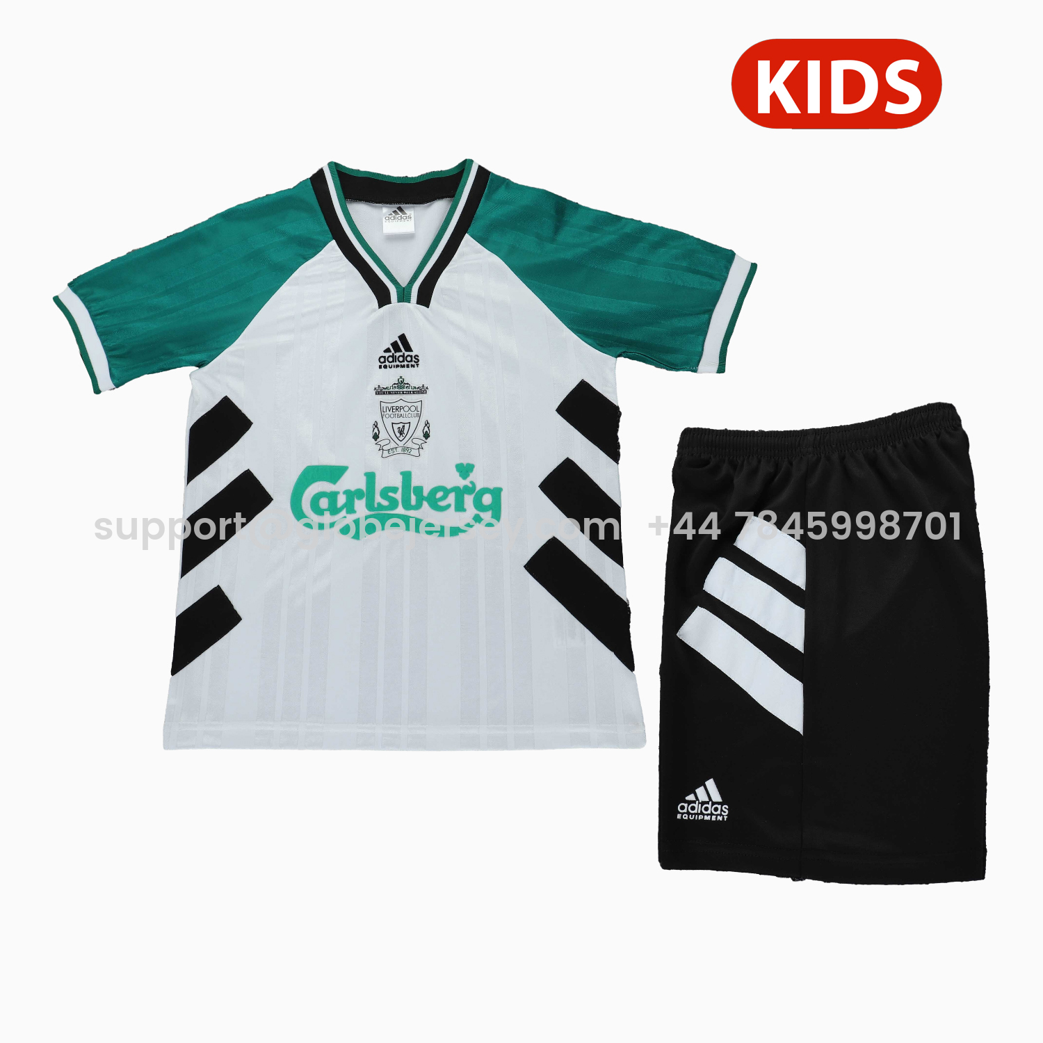 Retro Liver.pool 1993-95 Away Kids Kit