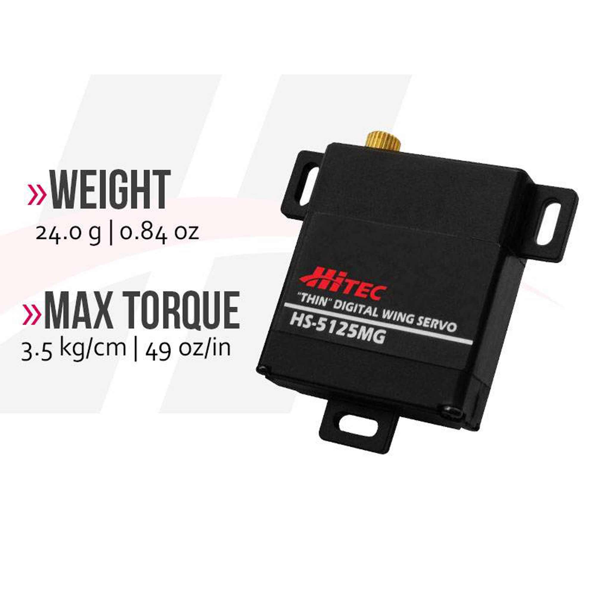 HS-5125MG Thin Digital Metal Gear Wing Servo